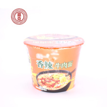 Chinese fast food instant noodles with spicy beef noodles